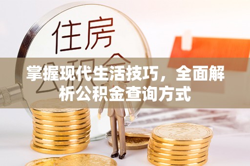 登封掌握现代生活技巧，全面解析公积金查询方式
