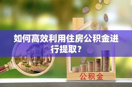 登封如何高效利用住房公积金进行提取？