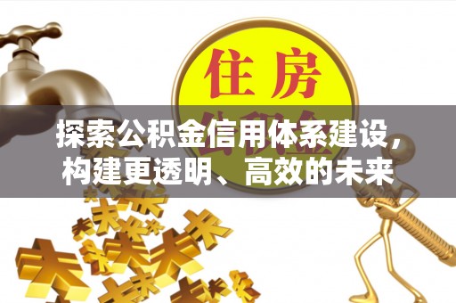 登封探索公积金信用体系建设，构建更透明、高效的未来